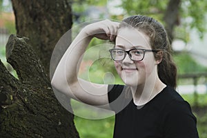 Smiling girl outdoor