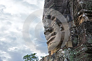 Smiling god at Bayon temple, Angkor - Cambodia