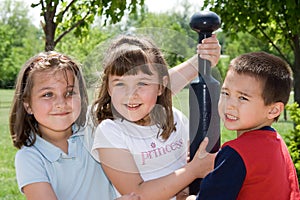 Smiling Group of Children at Park