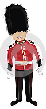 Smiling guardsman stand