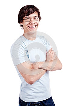 Smiling guy with crossed arms