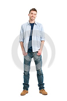 Smiling guy full length