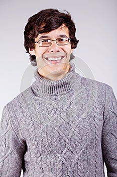 Smiling guy in sweater