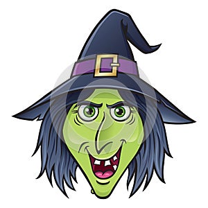 Smiling Halloween Witch Character