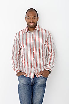 Smiling handsome ethnic man