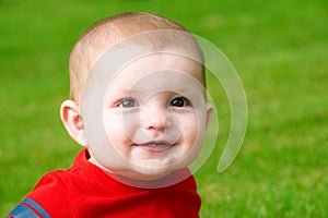 Smiling happy cute baby portrait