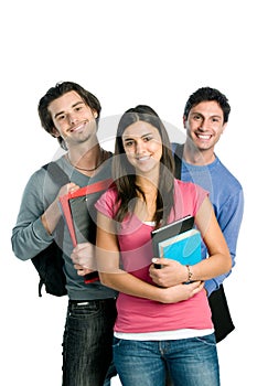 Smiling happy students