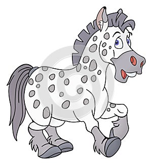 Smiling horse cartoon