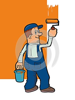 Smiling house painter