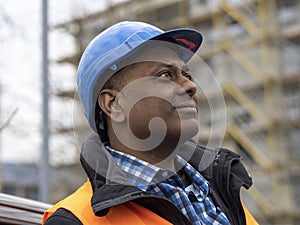 Smiling Indian engineer, portrait