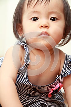 Smiling Japanese baby girl