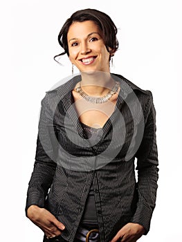 Smiling latin business woman
