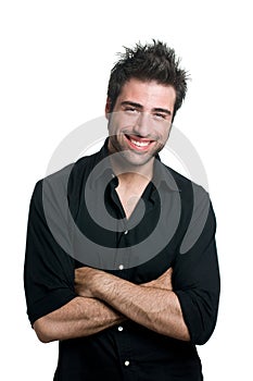 Smiling latin man