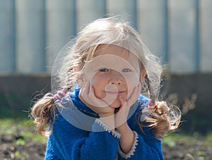 Smiling little girl outdoor