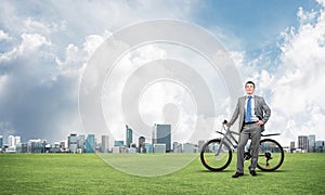 Smiling man in business suit and tie