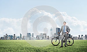 Smiling man in business suit and tie