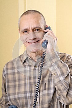 Smiling Man on Phone