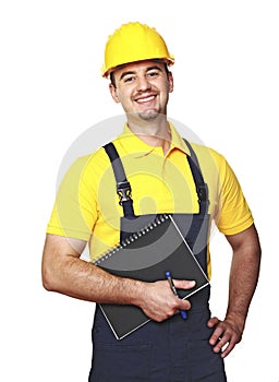 Smiling manual worker