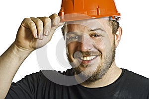 Smiling manual worker