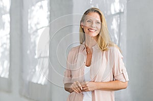 Smiling mature woman standing