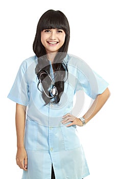 Smiling medical nurse