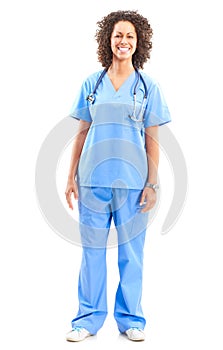 Smiling medical nurse