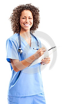 Smiling medical nurse