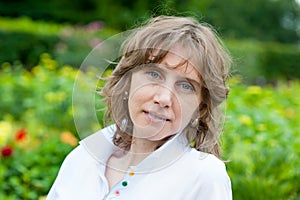 Smiling middle age woman portrait