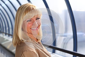 Smiling middleaged businesswoman
