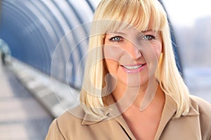 Smiling middleaged woman