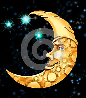 Smiling moon