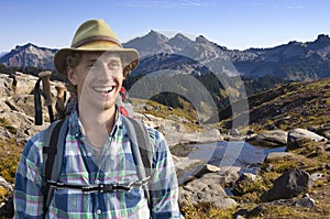 Smiling mountain guide