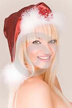 Smiling mrs. Santa