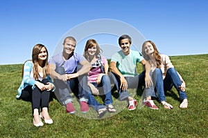 Smiling, Multi-racial group of Young Adults