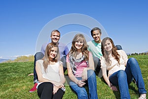 Smiling, Multi-racial group of Young Adults