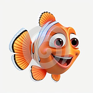 Smiling Nemo Fish: Cartoonlike 3d Character Design In High Resolution photo