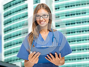 Smiling nurse portrait