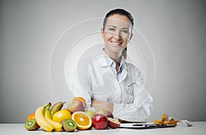 Smiling nutritionist at work photo