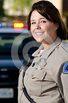 Smiling officer