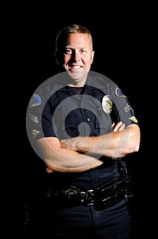 Smiling officer