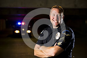 Smiling officer