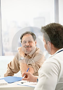 Smiling patient at doctor's office