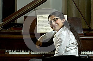 Smiling Piano Teacher