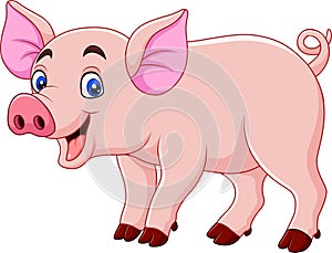 Smiling pig cartoon