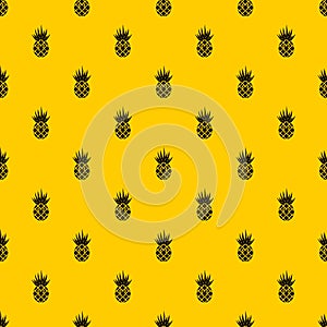 Smiling pineapple pattern vector