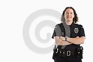 Smiling Policewoman. photo