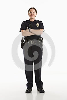 Smiling Policewoman.