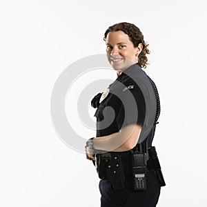 Smiling Policewoman. photo