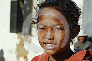 Smiling poor african girl, Africa