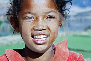 Smiling poor african girl, Africa